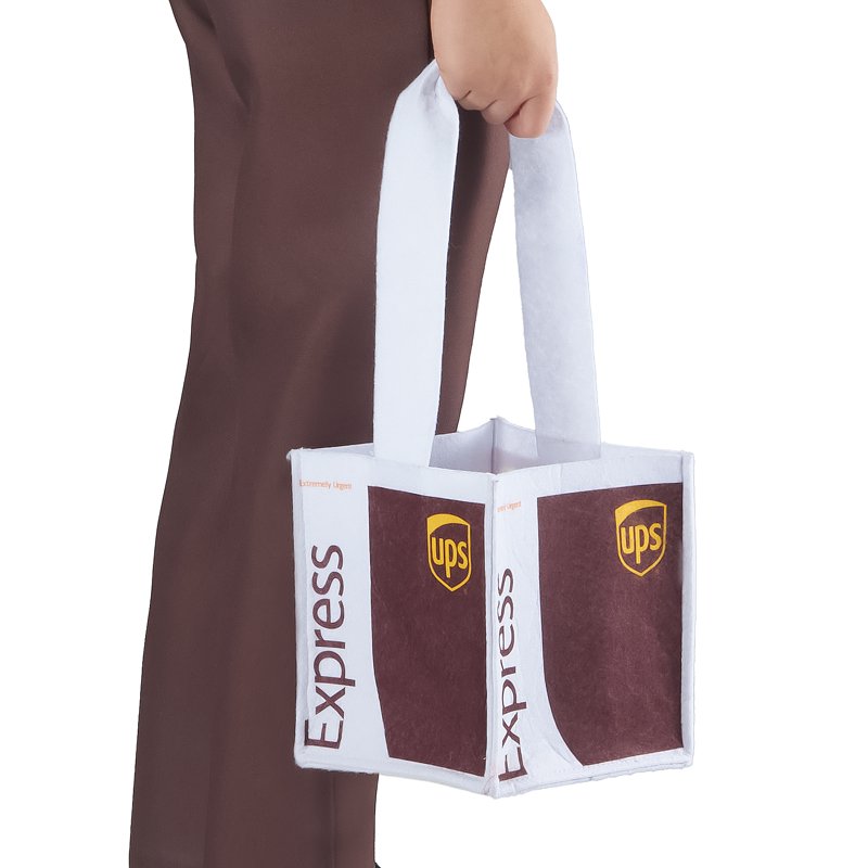 Kids UPS Delivery Driver Costume - Rubies Toddler Uniform with Cap & Tote Bag - S