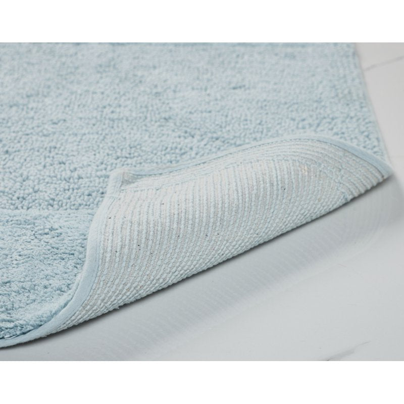 Blue 18x20 Inch Toilet Lid Cover - Extra Soft Cotton, Non-Slip Bathroom Accessory