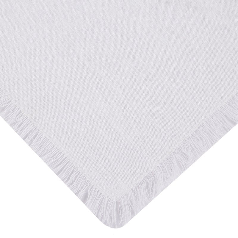 4 Pack White Cotton Napkin Set - 18" x 18" - Machine Washable