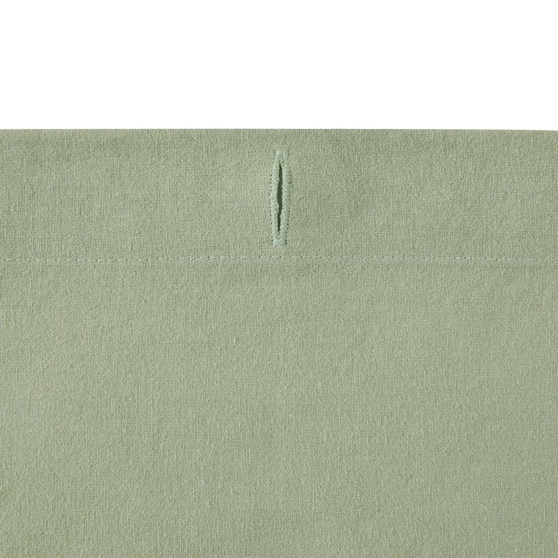 Sage Green Botanical Branch Chenille Cotton Shower Curtain - 72 x 72 Inches