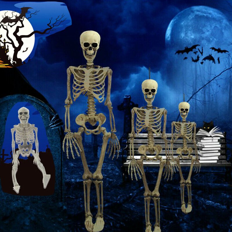 15.7 Inch Human Skeleton Halloween Decoration with Movable Joints - Party Prop
