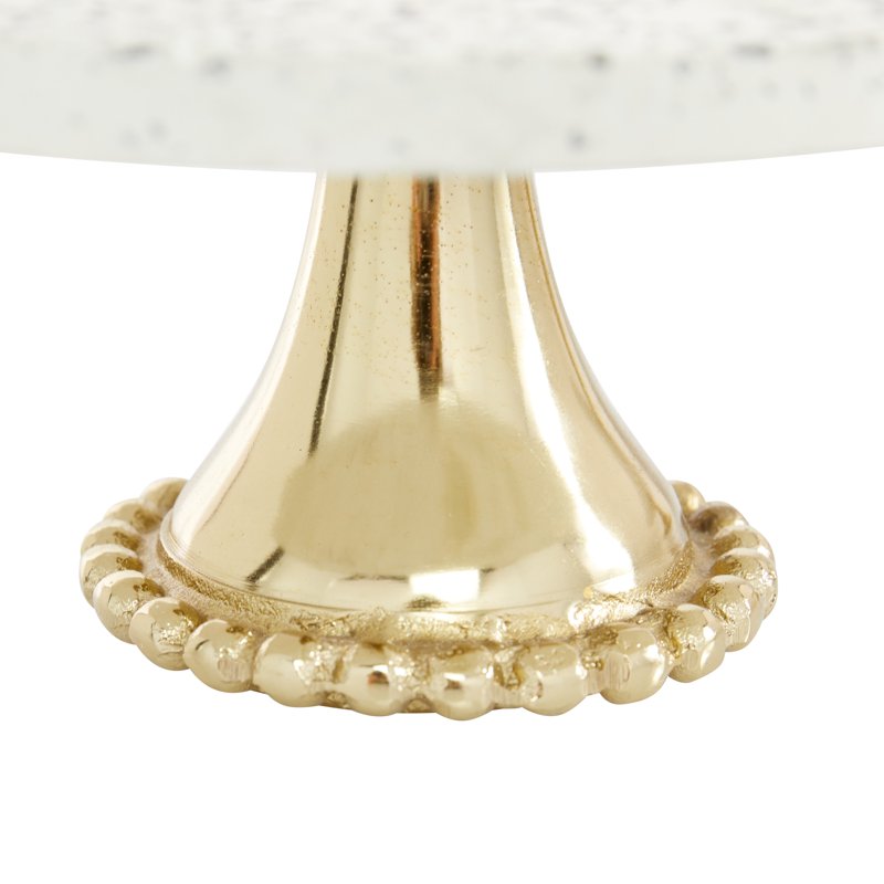 Gold Ceramic Speckled Cake Stand Set - 10" & 12"