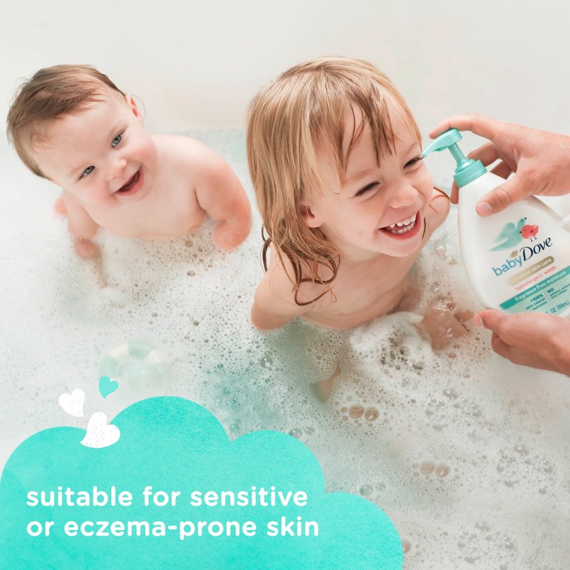Baby Wash for Sensitive Skin - Fragrance-Free & Hypoallergenic, 34 fl oz