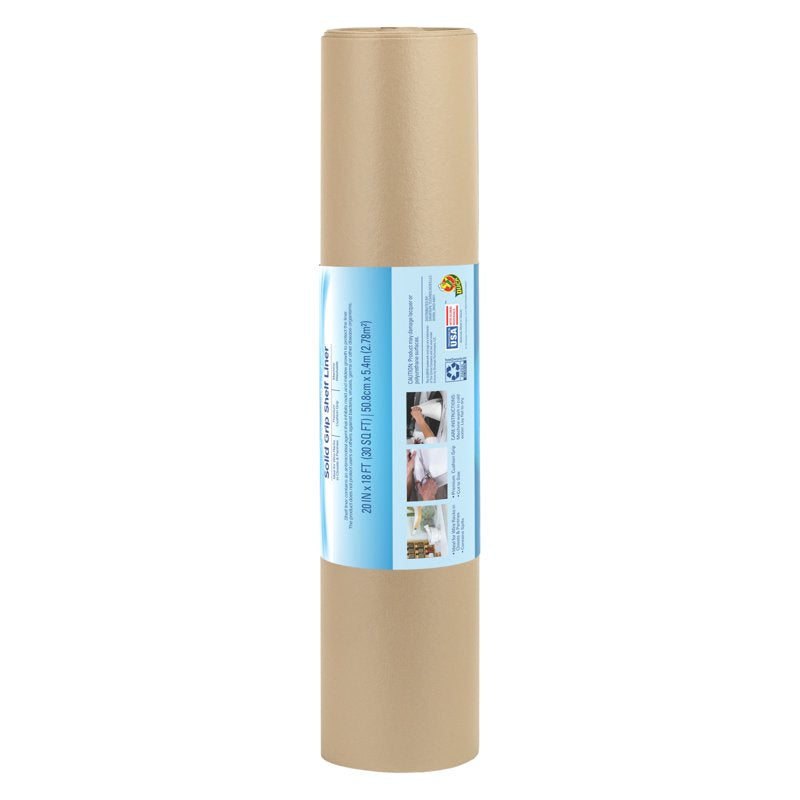 Solid Grip Shelf Liner - Taupe, 20 in. x 18 ft., 2 Pack
