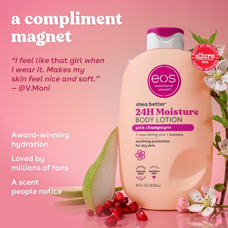 Shea Better Body Lotion - Pink Champagne - 16 fl oz Moisturizing Cream
