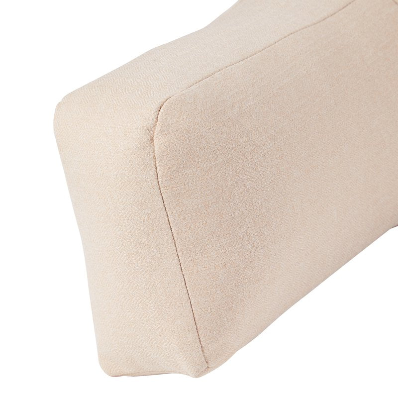 Off-White Jumbo Polyester Bed Rest Pillow with Support & Handle