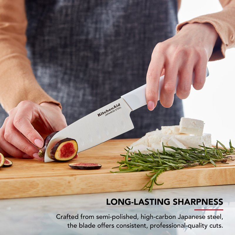 5-Inch Santoku Knife with Sheath - High-Carbon Japanese Steel