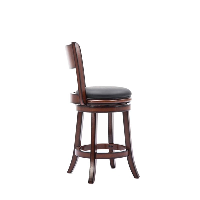 Palmetto Swivel Counter Stool - 24" Brandy Brown & Cognac
