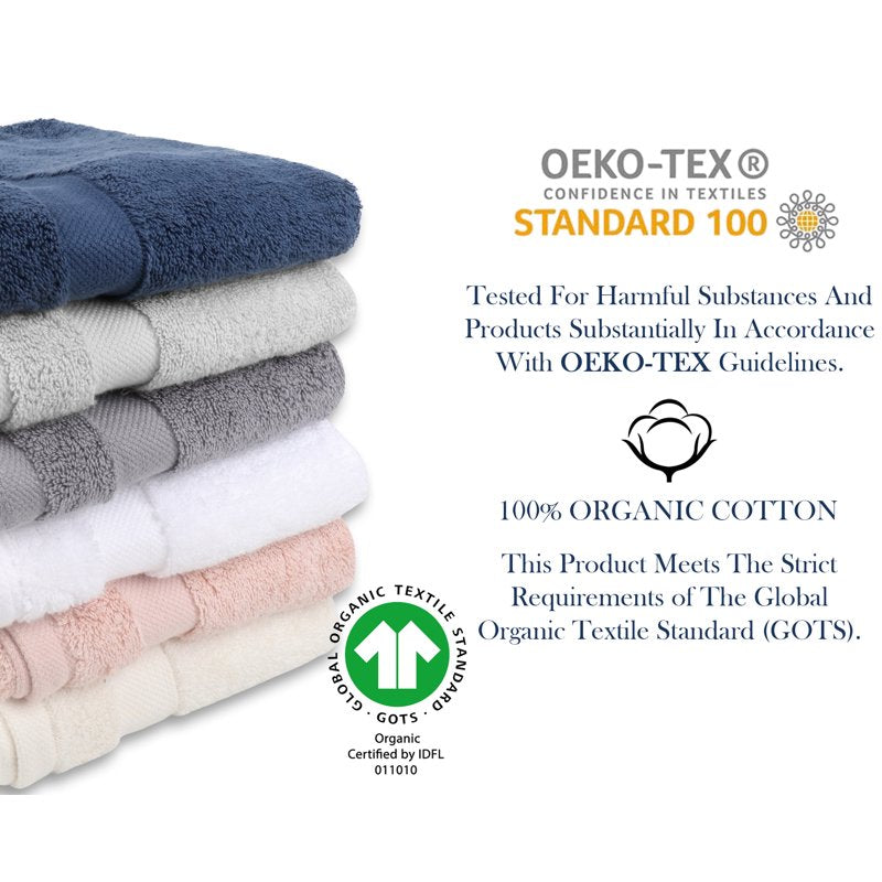 Organic Cotton Bath Sheet 36x70 Inches - Burnt Caramel, Pack of 4, 650 GSM, Plush & Ultra-Absorbent