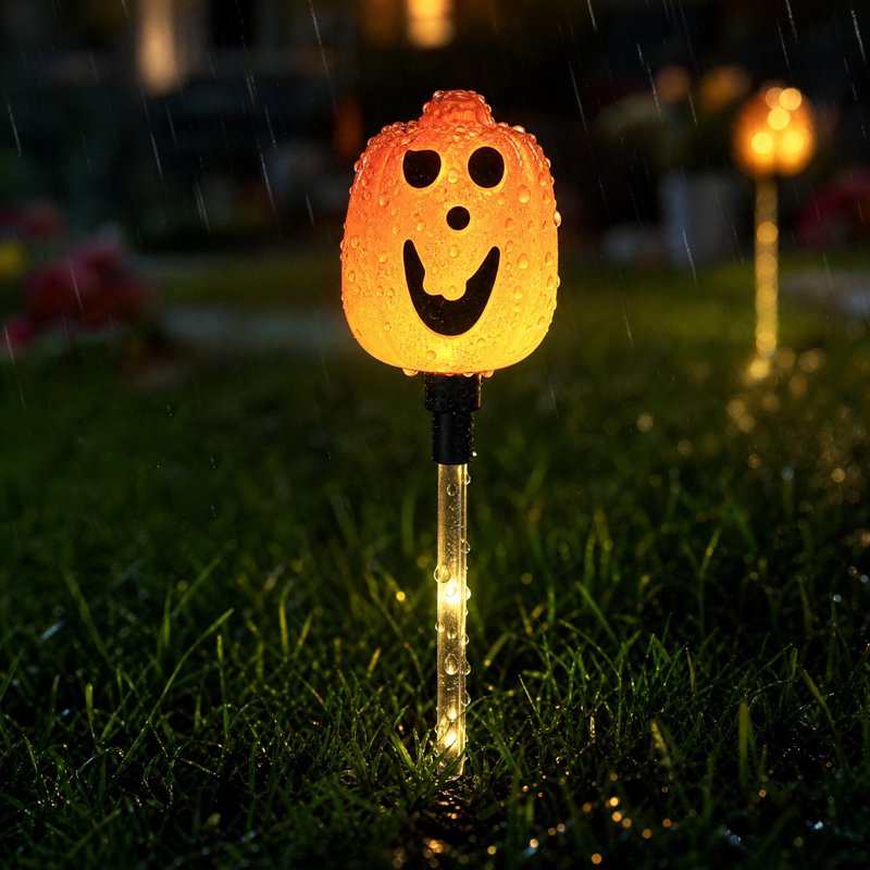 Halloween Solar Garden Stake Light Pumpkin Ghost Mummy with Waterproof Outdoor Design - Variation #319A