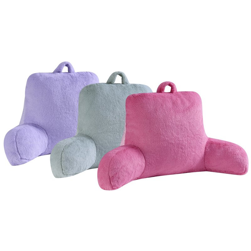 Mainstays Faux Fur Plush Bedrest Pillow - Specialty Size, Green - Soft Sea Variation