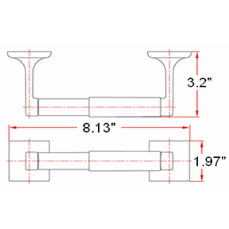 Design House Millbridge Wall Mount Metal Toilet Paper Holder Satin Nickel