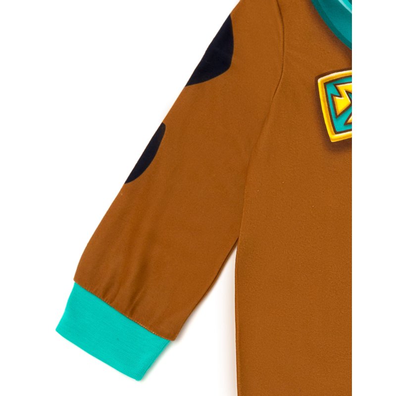 Kids Scooby-Doo Pajama Coverall - Brown, Toddler to Big Kid, Zip Up Cosplay