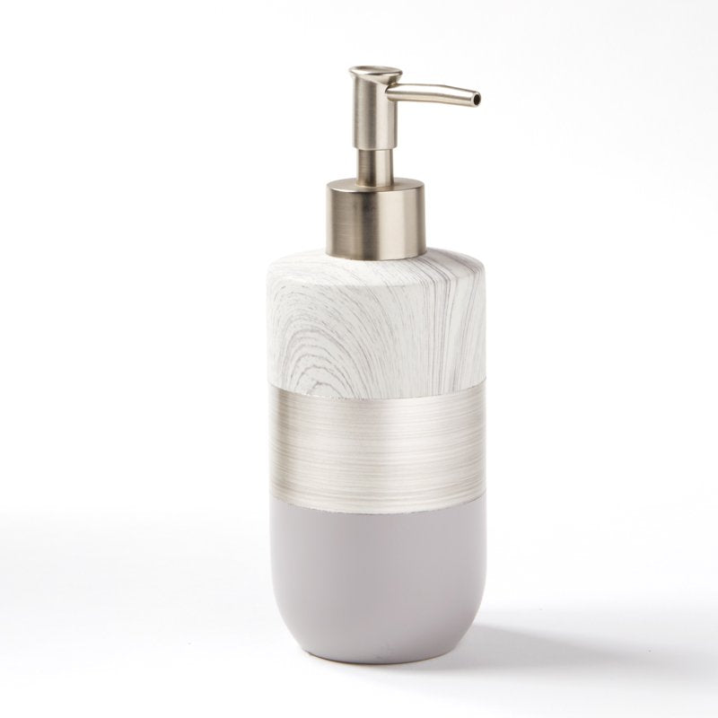 Liselotte Lotion and Soap Dispenser - 14.9 oz, Modern Silver Finish