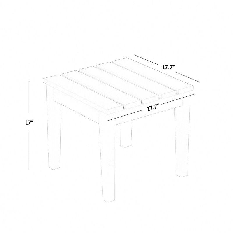 Modern 18" Outdoor Side Table - Multiple Colors Available