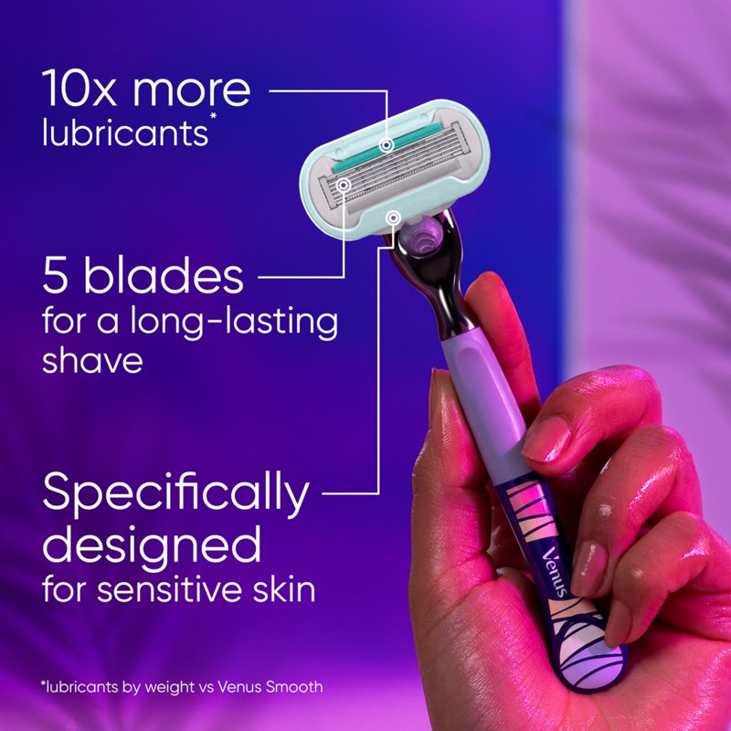 5-Blade Women's Razor Refills, Extra Smooth Shave with Vitamin E - 4 Count