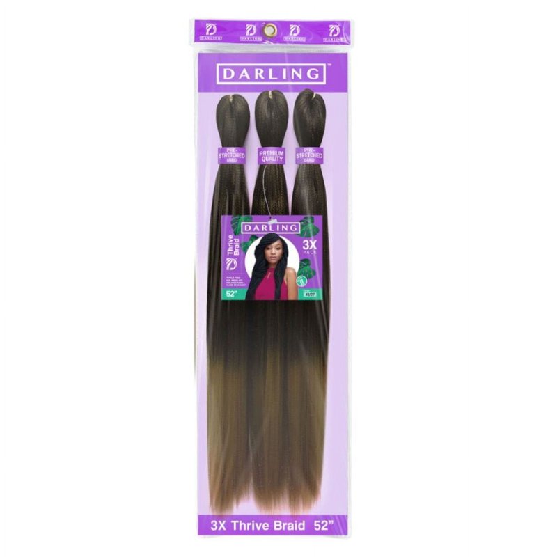 Pre-Stretched Synthetic Braid Hair Extensions, 52-Inch, 2-Pack