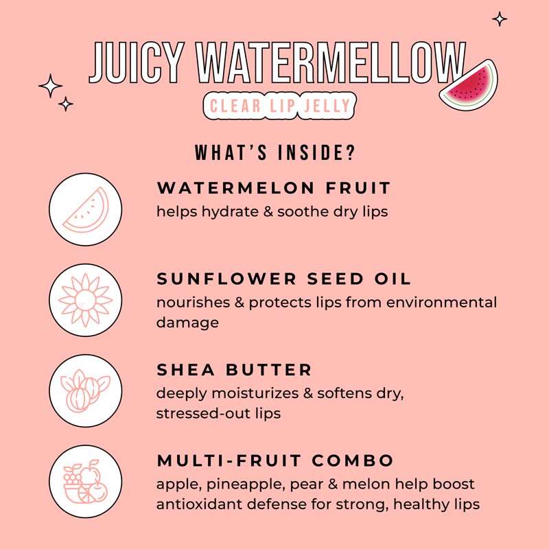Watermelon Sheer Lip Jelly Treatment - Ultra-Hydrating Lip Balm