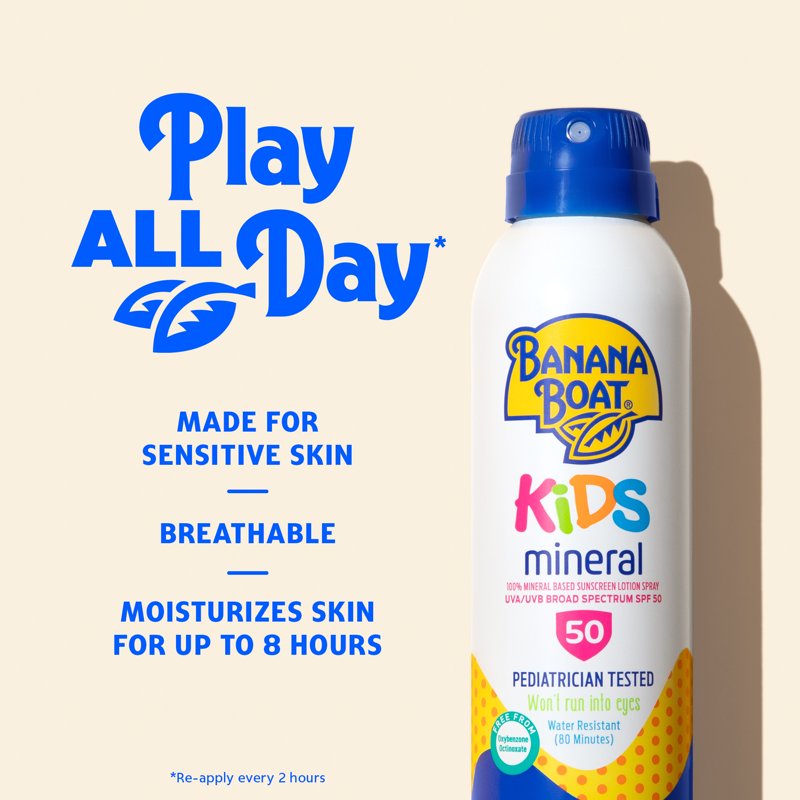 Kids Mineral Sunscreen Spray SPF 50 - 5 oz Water Resistant