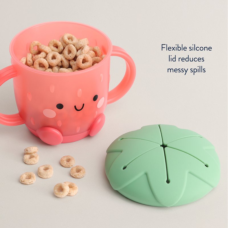 Strawberry Snack Cup for Babies - Soft Silicone Lid