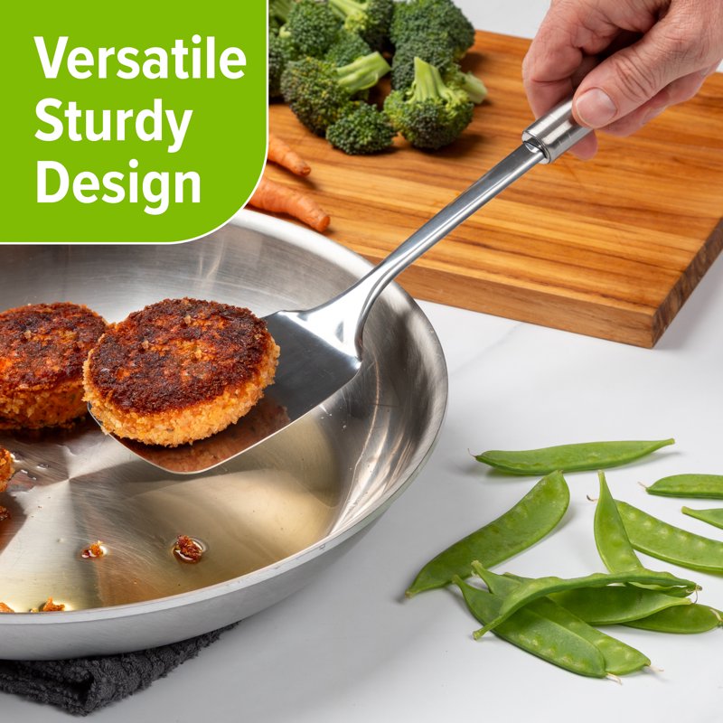 Durable Stainless Steel Cooking Spatula - 13.25 Inch