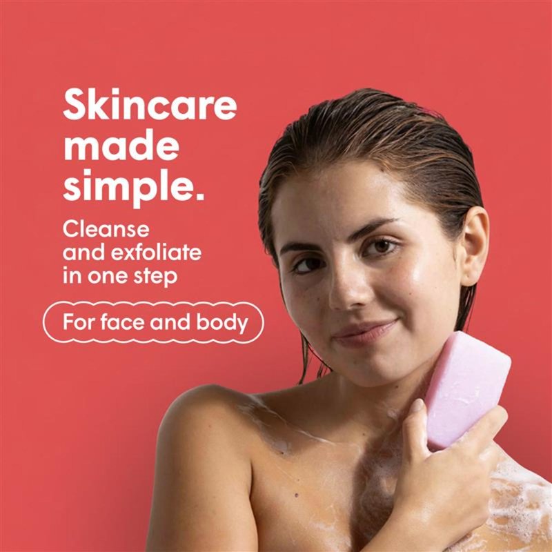Hyaluronic Acid Soap Sponge - 2-in-1 Hydrating Cleanser for Face & Body - 4.2 oz