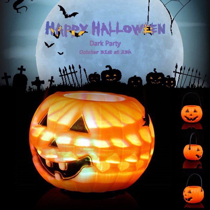 Halloween Lantern Outdoor Indoor Solar Pumpkin Light Waterproof Decor