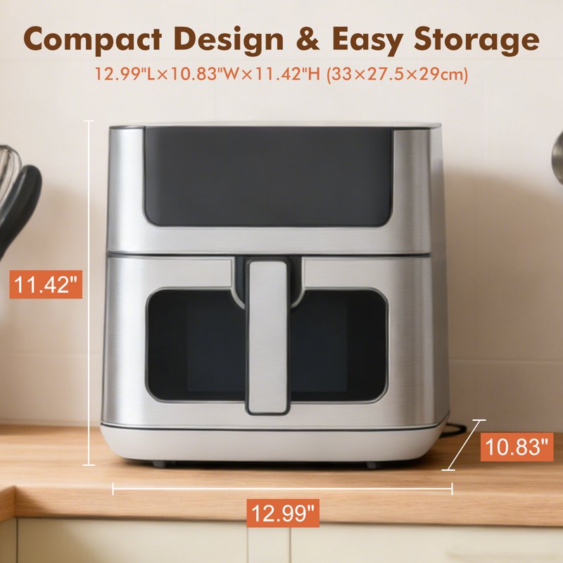 Multi-Function Air Fryer with Ceramic Coating and Precise Temperature Control