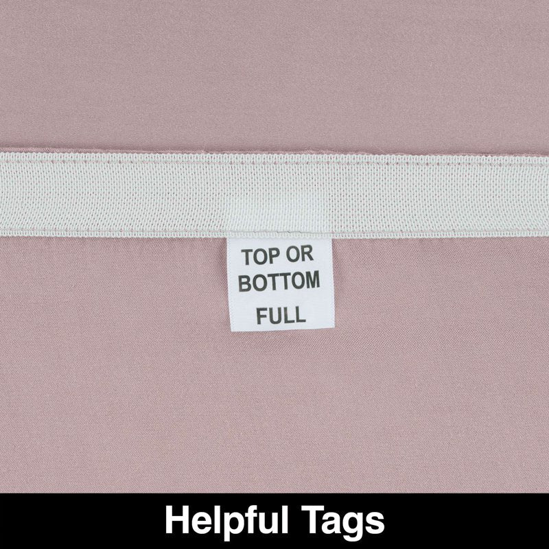 Full Mauve Dream Viscose Bamboo Sateen Bed Sheet Set - Allswell 4-Piece