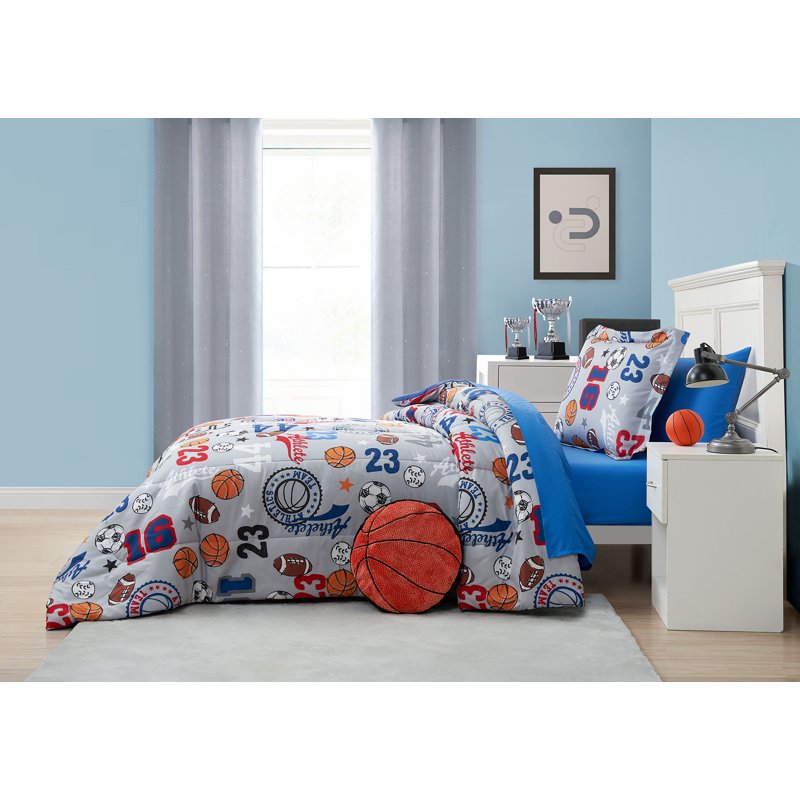 Your Zone Twin Sports Bed-in-a-Bag Bedding Set - Pink Wildflower, 5-Piece