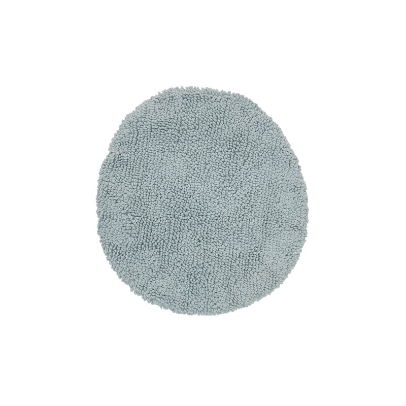 Better Trends Blue Cotton Toilet Lid Cover 18x20 Inch Non-Slip Bathroom Decor