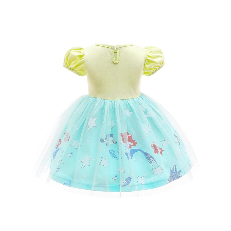 Yellow Mermaid Princess Dress for Toddler Girls 1-6T - Formal Tulle Outfit, Birthday & Halloween