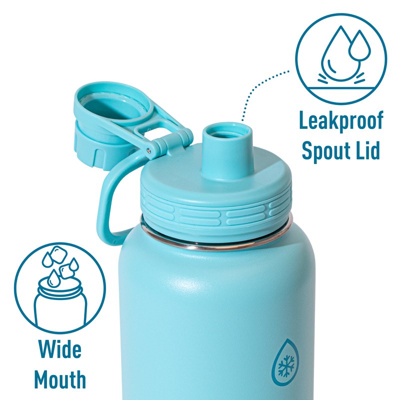 32 oz Double Wall Vacuum Insulated Stainless Steel Water Bottle - Tranquil Blue