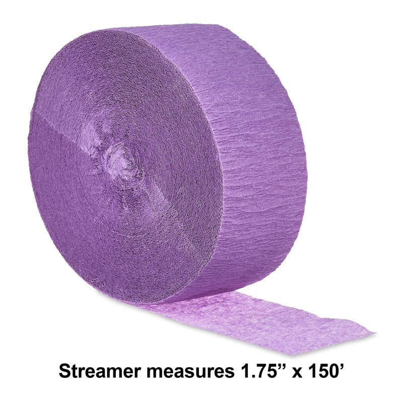 Purple Paper Party Streamer 150 Feet for Events & Decorations