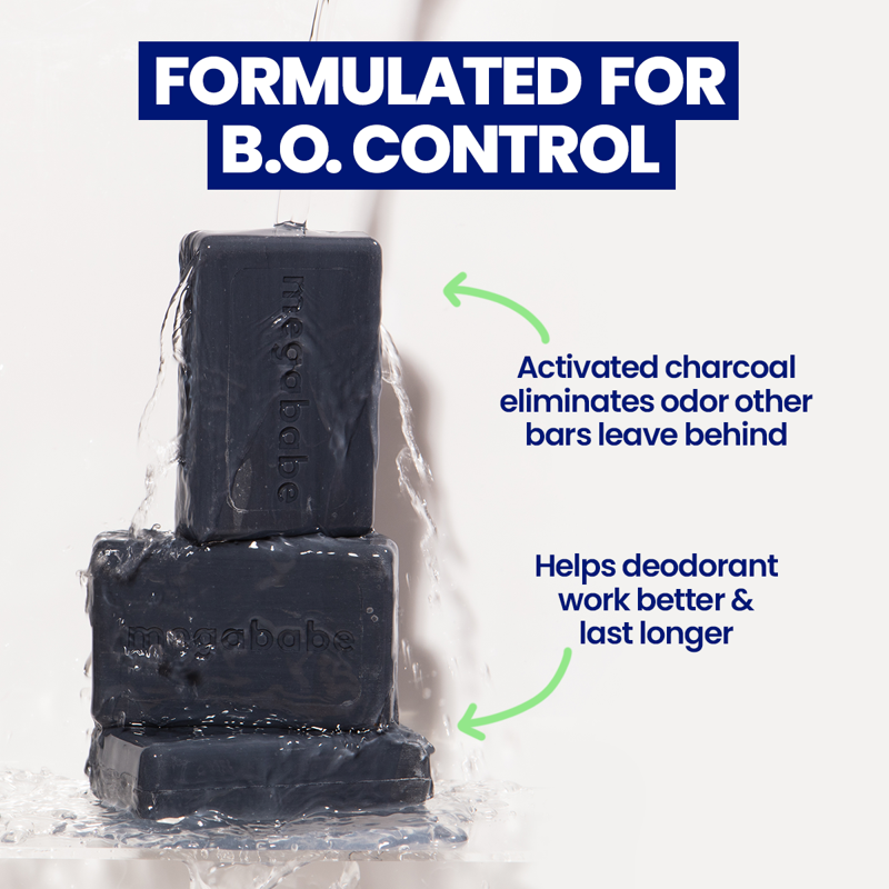 Detoxifying Charcoal Underarm Bar Soap for Odor Control - 3.5 oz