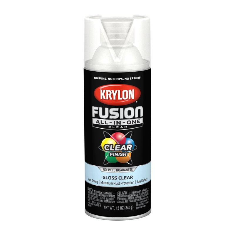 Krylon Fusion All-In-One Spray Paint - Clear Gloss, 12 oz