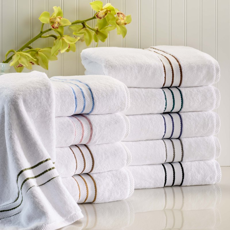 Navy Blue Turkish Cotton 8-Piece Towel Set - Superior Ultra-Plush, Hotel-Quality