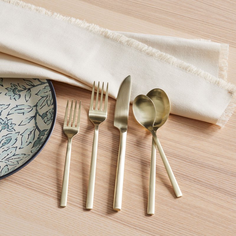 20-Piece Gold Stainless Steel Flatware Set - Service for 4