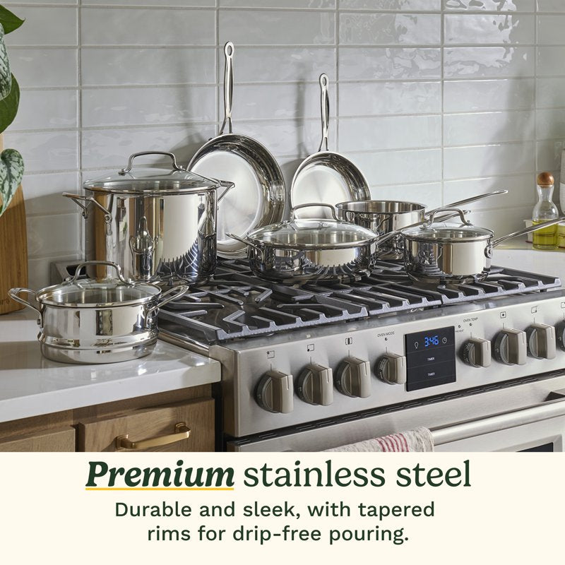 Stainless Steel Cookware Set - 11 Piece Essentials
