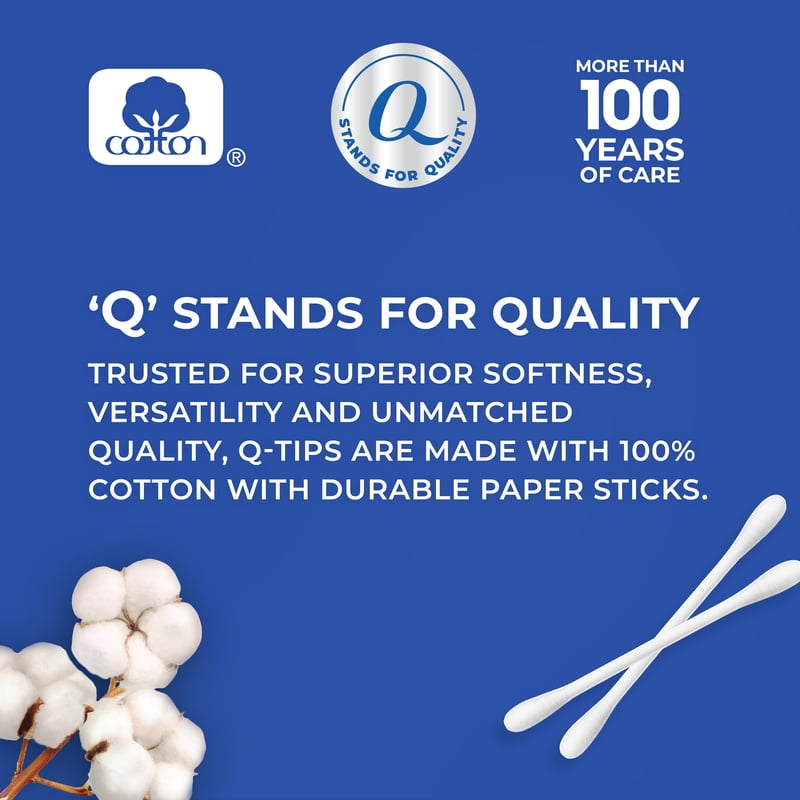 100% Cotton Swabs, Soft Dual-Tip Applicators for Beauty and First Aid, 500 Count