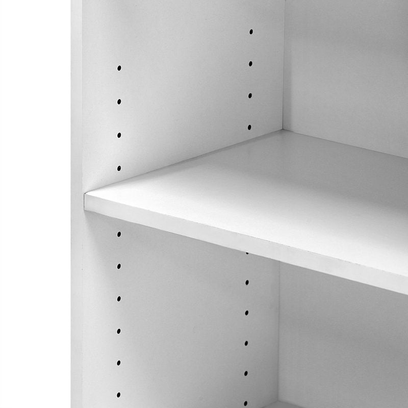 Contemporary 3-Shelf Bookcase in Soft White - Space Saving Design