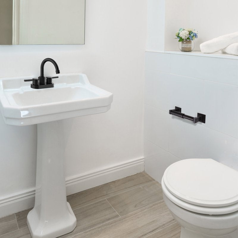 Design House Millbridge Wall Mount Metal Toilet Paper Holder - Matte Black