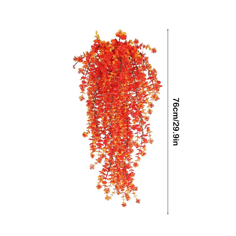 Orange Fall Leaf Garland Halloween Decor 29.9in - Variation E2
