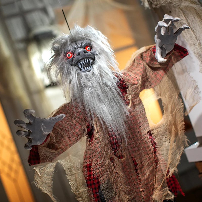 Hanging Tattered Werewolf Halloween Decoration - 31.5 x 47.25 Inches