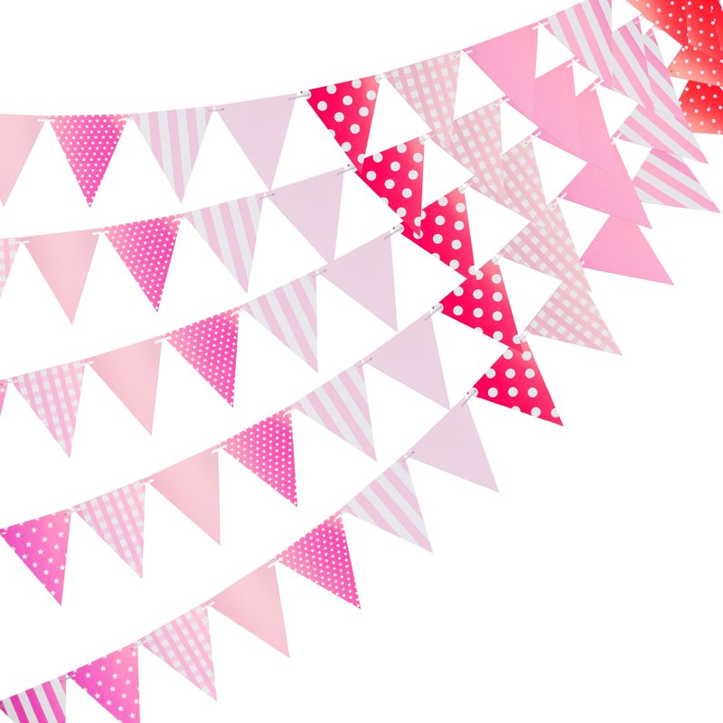 Red Love Pennant Banner String - 82ft, 120 Flags, Party & Event Decor - Variation of THIS listing