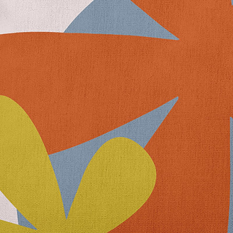 Perfect Orange Square Indoor Pillow - Bold Flower Design, 20-Inch Cushion for Sofa & Bed - Variation of THIS listing