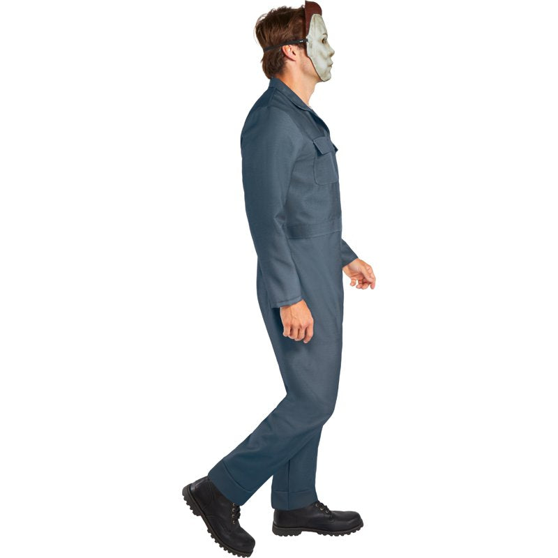 Michael Myers Halloween Costume for Adults XL - 2 Piece Jumpsuit & Mask, Men’s Size 40/42