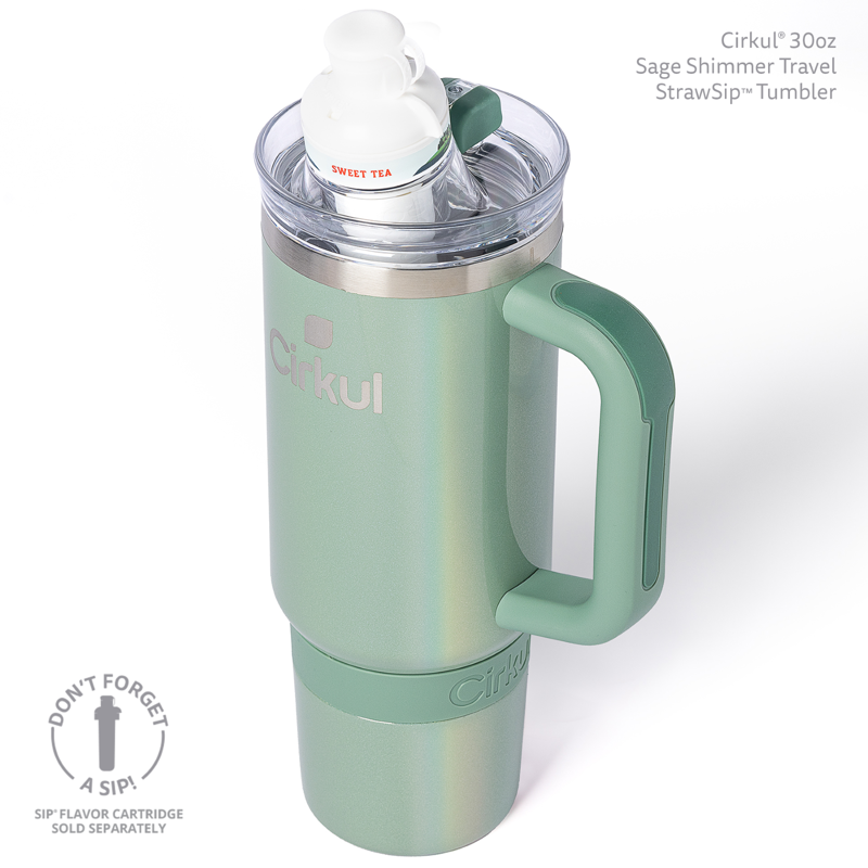 30oz Stainless Steel Tumbler with StrawSip Lid - Sage Shimmer