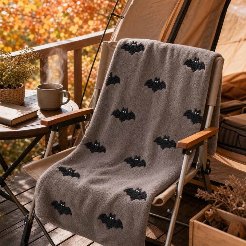 Halloween Ghost Flannel Throw Blanket - B Variation, 27.6x39.4 in, Soft Polyester Decor