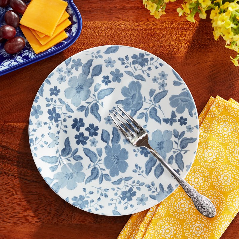Evie Salad Plates - 2 Pack, Blue - The Pioneer Woman by Corelle